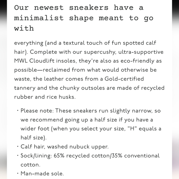 Madewell Court Sneakers Spotted Calf Hair Size 8 Sand Beige - Picture 2 of 16